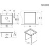 Кухонная мойка GRANULA 5202 графит (черно-серый) 5202 GPAFIT